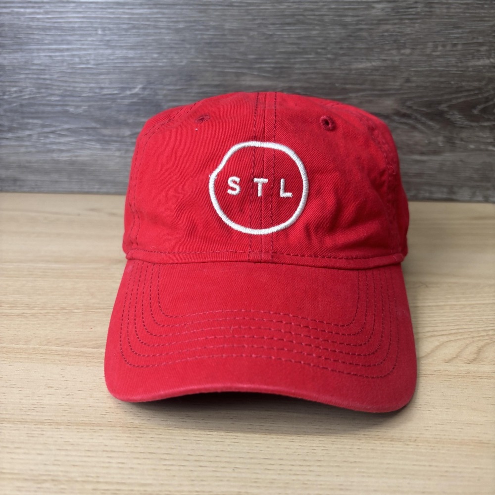 STL St Louis Hat Cap Strap Back Red Embroidered Dad Hat Mens Sportsman Baseball